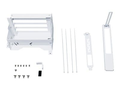 Lian Li O11DEXL-1W Upright GPU Bracket - valkoinen - muunnossarja Lian Li O11DEXL-W:lle - pystysuora näytönohjaimen kiinnitys - PCI-korttipaikkainen kiinnike - ilman riser-kaapelia - 4-korttipaikkaisille näytönohjaimille (O11DEXL-1W)