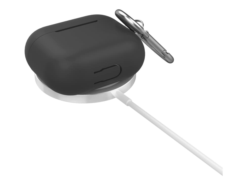 KeyBudz Elevate avaimenperä - Langaton kuulokkeiden latauskotelo - elastomeeri - musta - Apple AirPods Pro -laitteelle (2. sukupolvi)
