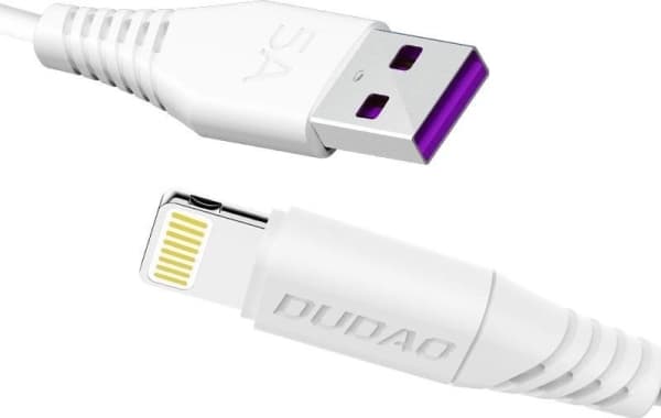 Dudao L2L USB-A Lightning-kaapeliin 1m hvid