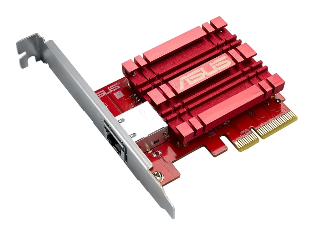 ASUS XG-C100C V3, Sisäinen, Langallinen, PCI Express, Ethernet, 10000 Mbit/s, Punainen