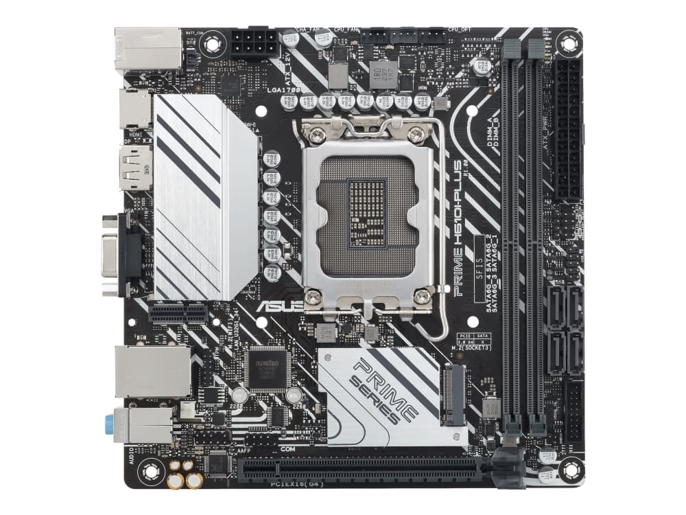 ASUS PRIME H610I-PLUS-CSM - Emolevy - mini ITX - LGA1700-asennuspaikka - H610-piirisarja - USB 3.2 Gen 1 - Gigabit LAN - sisäinen grafiikka (CPU tarvitaan) - HD Audio (8-kanavainen)