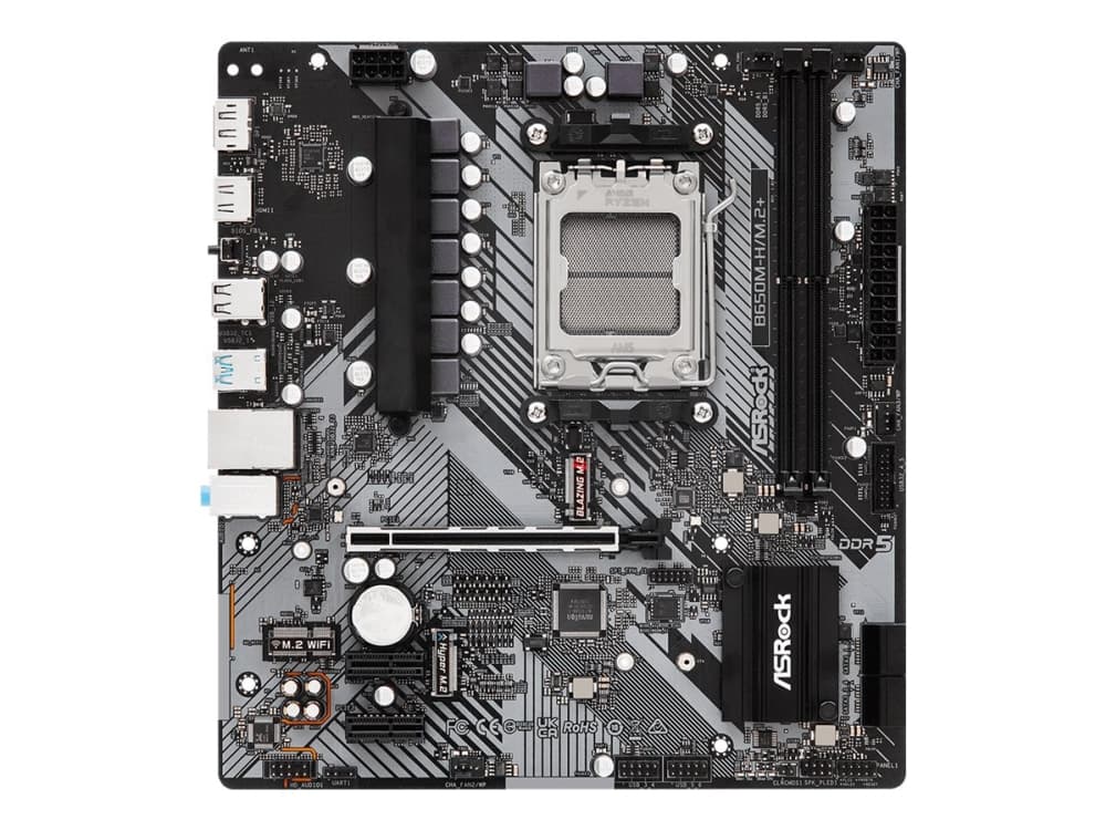 Asrock B650M-H/M.2+, AMD, Pistoke AM5, DDR5-SDRAM, 96 GB, DIMM, Kaksikanava