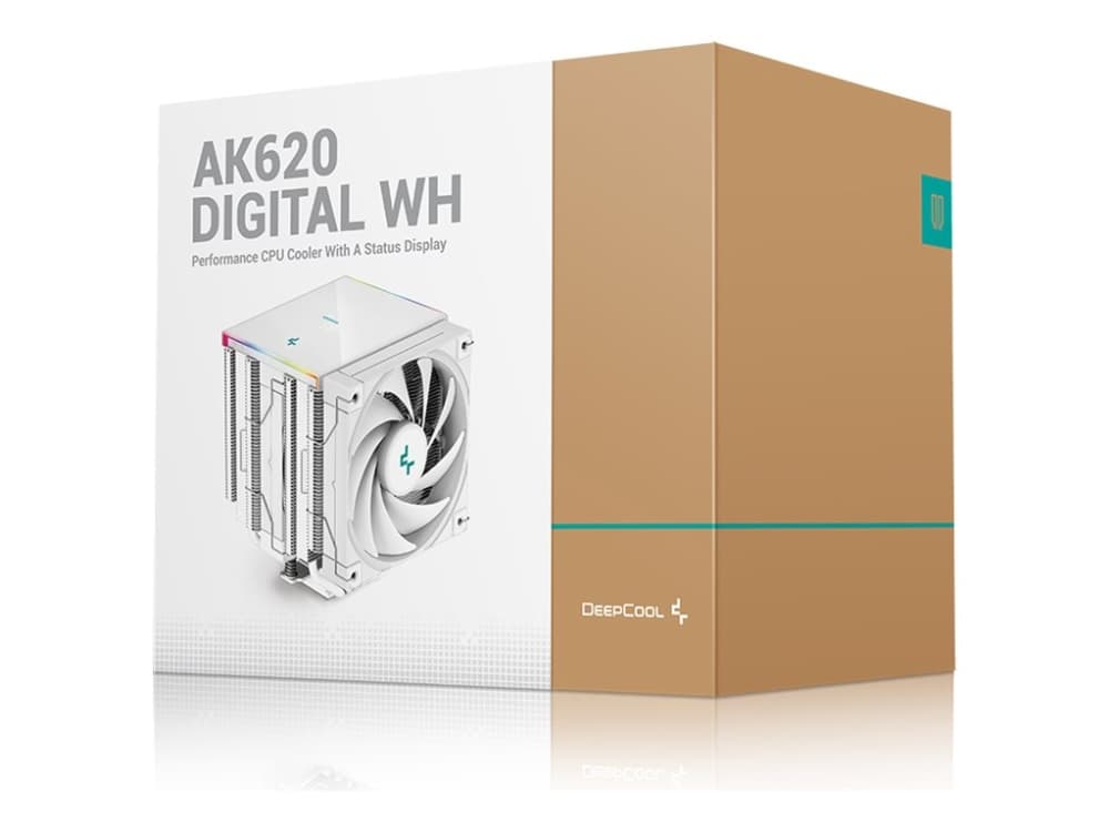 DeepCool AK620 Digital WH, Ilmanjäähdytin, 12 cm, 68,99 cfm, Valkoinen