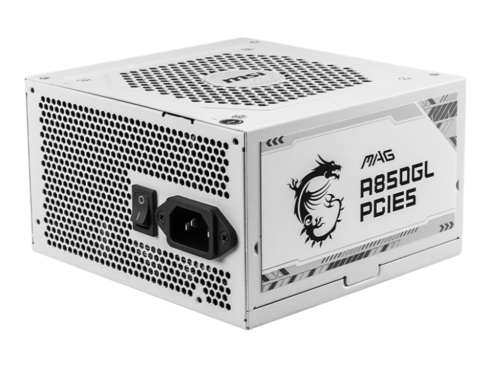 MSI MAG A850GL PCIE5 WHITE - Virtalähde (sisäinen) - ATX12V 3.0/ EPS12V - 80 PLUS Gold - AC 100-240 V - 850 Watt - aktiivinen PFC - valkoinen