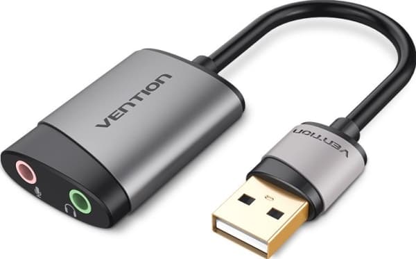 Ulkoinen USB-äänikortti 0.15m Vention CDKHB (harmaa)