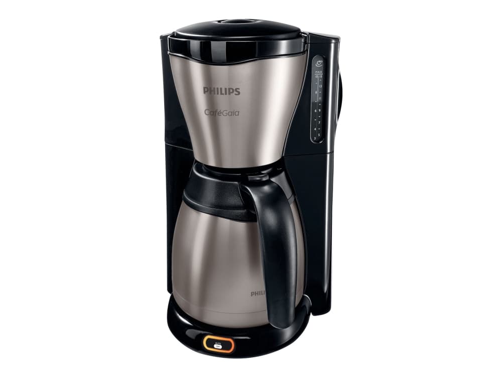 Philips Café Gaia HD7548 Kahvinkeitin, Suodatinkahvinkeitin, 1,2 L, Jauhettu kahvi, 1000 W, Musta, Metallinen