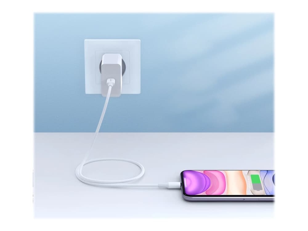 Ugreen 10493, 1 m, USB C, USB C/Lightning, Naaras, Uros, Valkoinen