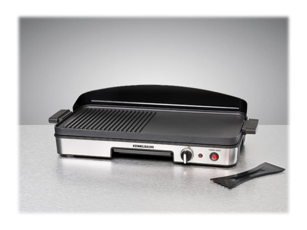 Rommelsbacher BBQ 2003, Musta, Hopea, Vapaasti seisova, Ruostumaton teräs, 2 alue(tta), Alumiini, 500 x 250 mm