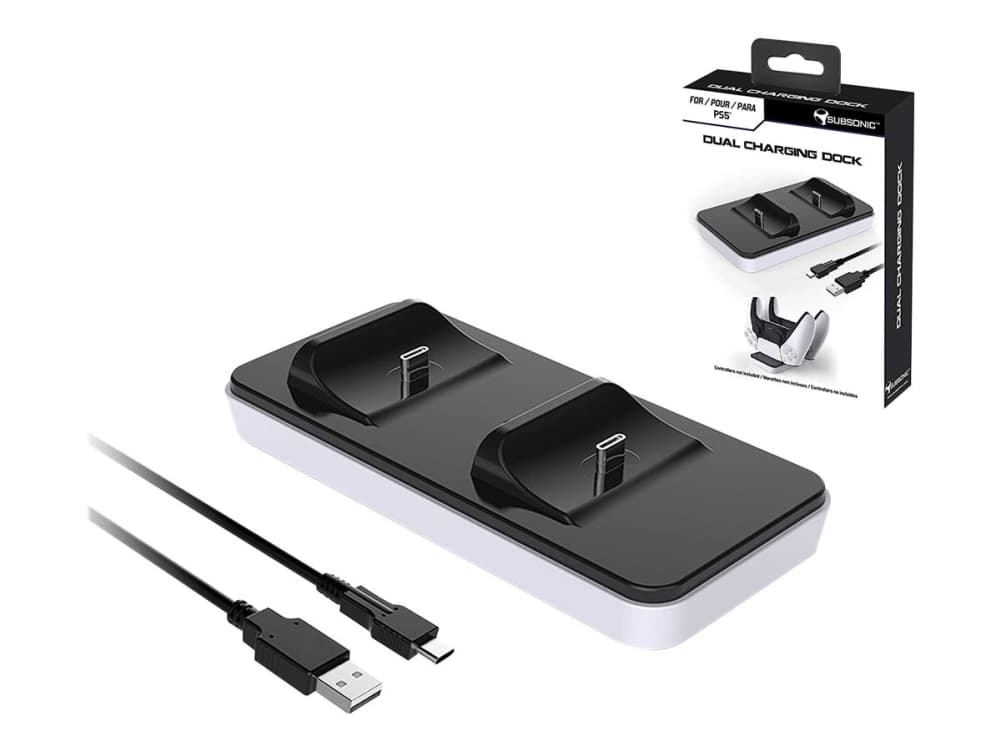 SuBsonic Dual Charging Dock - Latausasema - 2 ulostuloa (2 x USB-C) - Sony DualSense -laitteelle