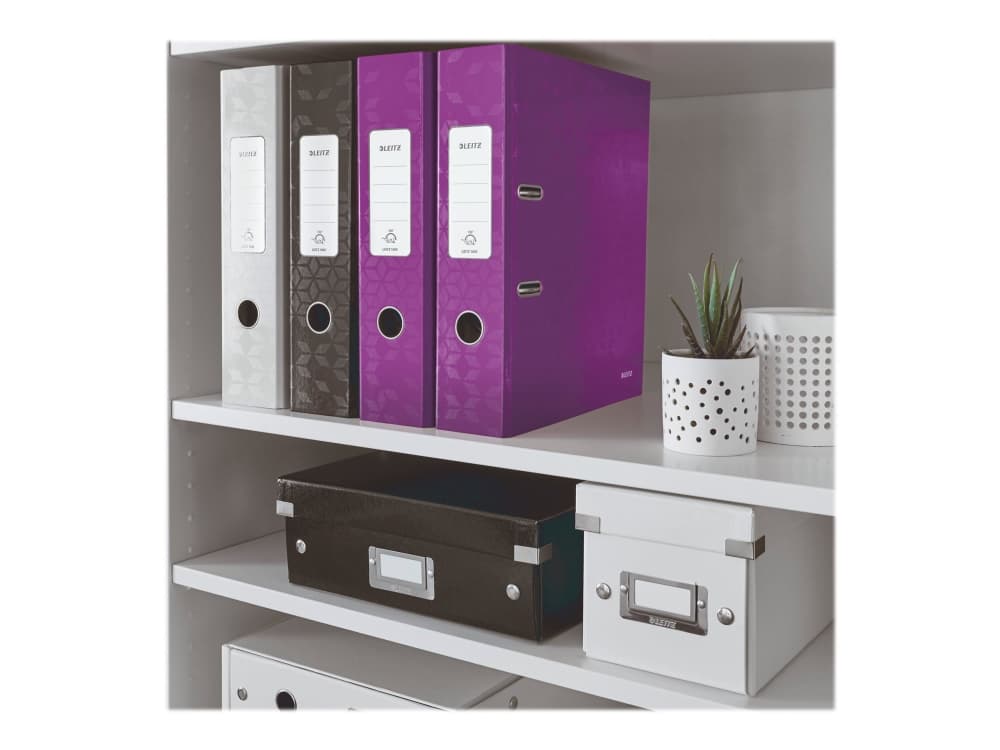 Leitz WOW kartonkimappi 180° A4/80mm, A4, Kartonki, Purppura, 600 arkkia, 80 g/m², 8 cm