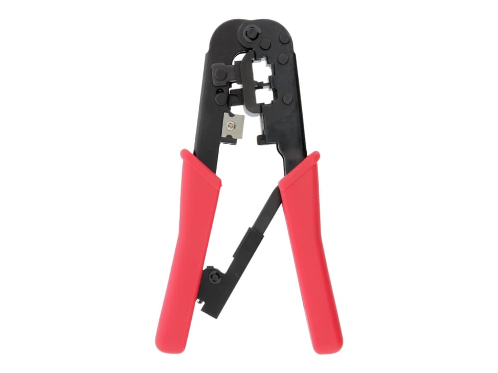 Deltaco Puristustyökalu 6/8 pinniselle liittimelle,katkaisu/kuorinta, Oranssi, Cat5, 380 g, 110 mm, 20 mm, 290 mm