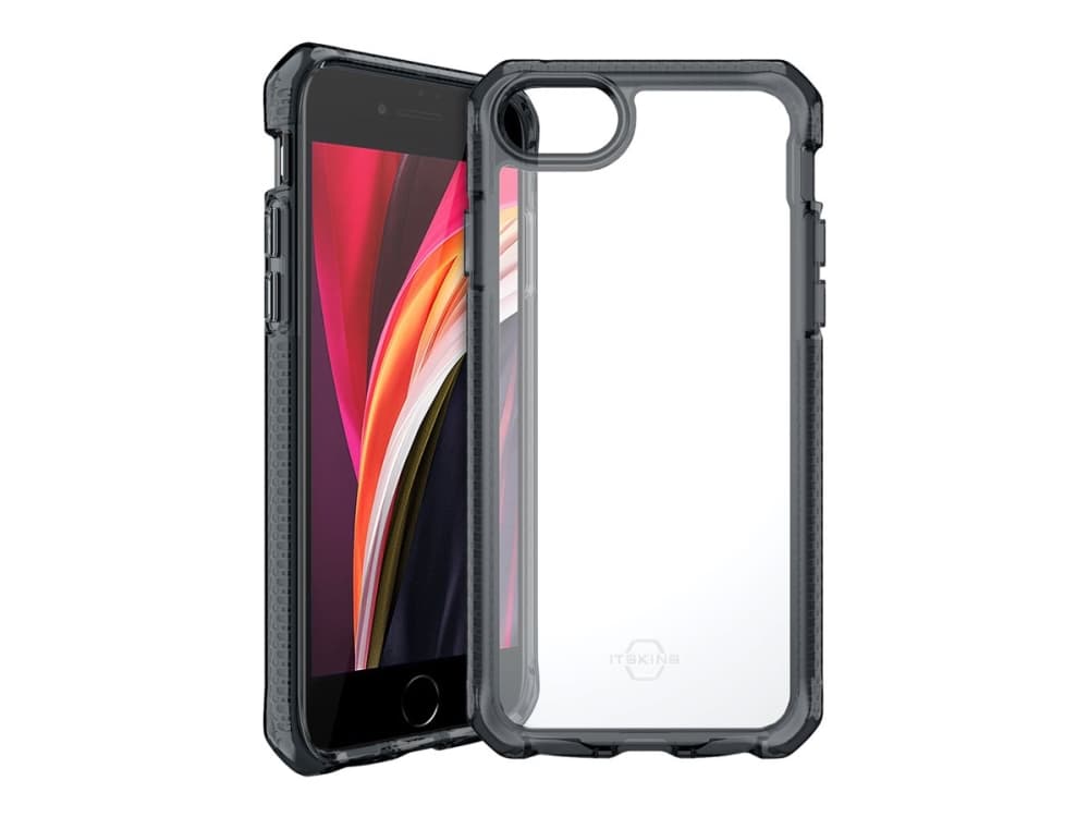 ITSKINS SupremeClear, Suojus, Apple, iPhone 6/6S/7/8/SE (2020), 11,9 cm (4.7), Musta, Läpinäkyvä
