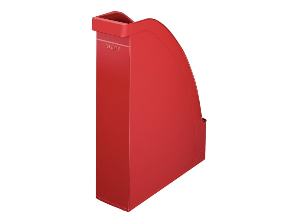 LEITZ-lehtikansio Plus, DIN A4, polystyreeni, punainen Tilavuus: 70 mm, syvennetyllä kahvalla, korkea etuosa (2476-00-25)