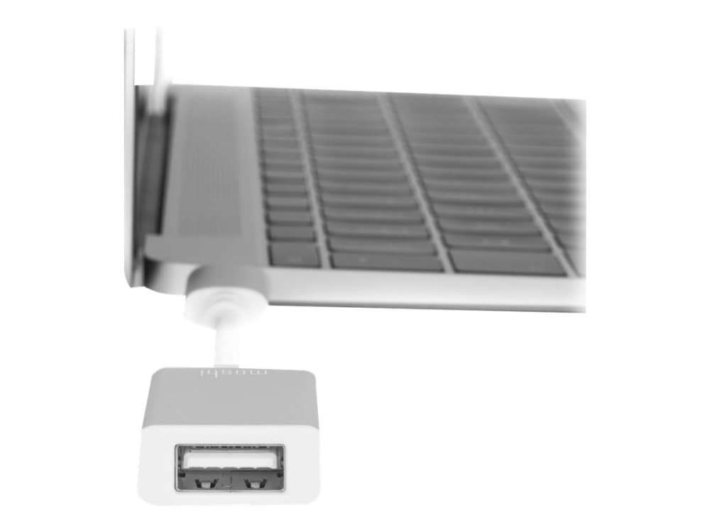 Moshi 99MO084200, 0,132 m, USB C, USB A, USB 3.2 Gen 2 (3.1 Gen 2), Hanstik/Hunstik, Sølv