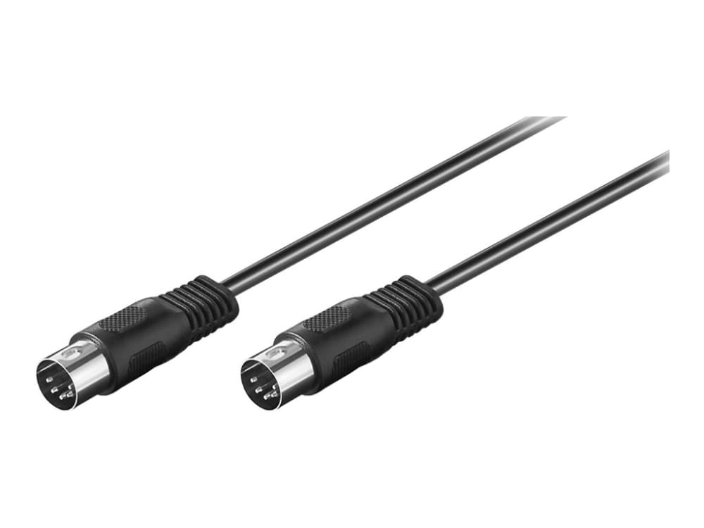 goobay - Video/audiokaapeli - 5-nastainen DIN 180° liitin 5-nastaiseen DIN 180° liittimeen - 1,5 m - suojattu