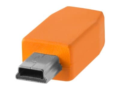 Tether Tools CUC2415-ORG, 4,6 m, USB C, Mini-USB B, USB 2.0, 480 Mbit/s, Oranssi