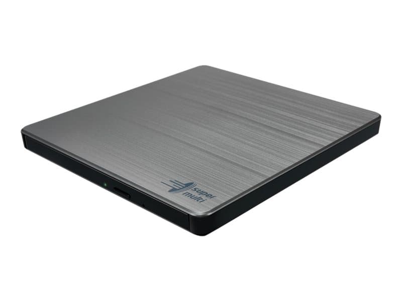 Hitachi-LG Data Storage GP60NS60 - Levyke - DVD±RW (±R DL) / DVD-RAM - 8x/6x/5x - USB 2.0 - ekstern - sølv - sølv