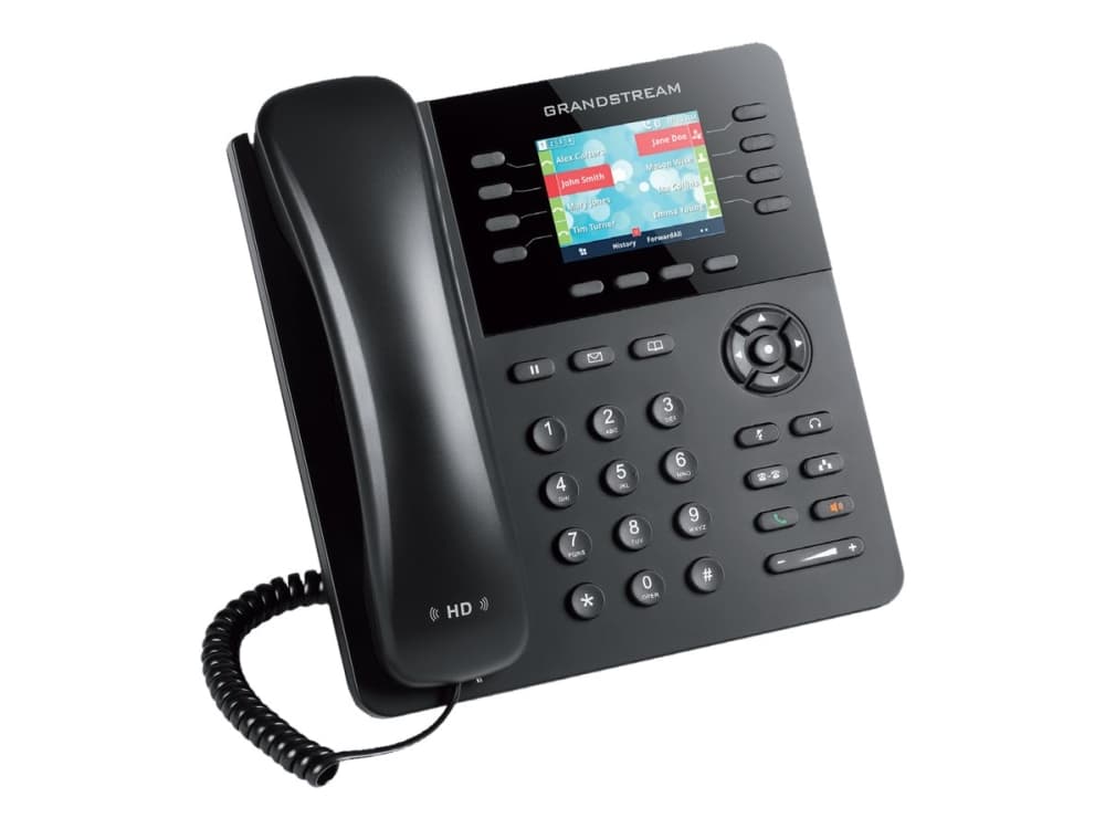 Grandstream Networks GXP2135, IP Phone, Musta, Johdollinen puhelin, Pöytä/Seinä, 8 linjat, 2000 entries