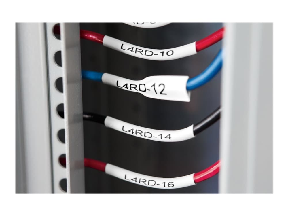 DYMO XTL Heat-Shrink Tube, 12mm, black on white - for XTL 500