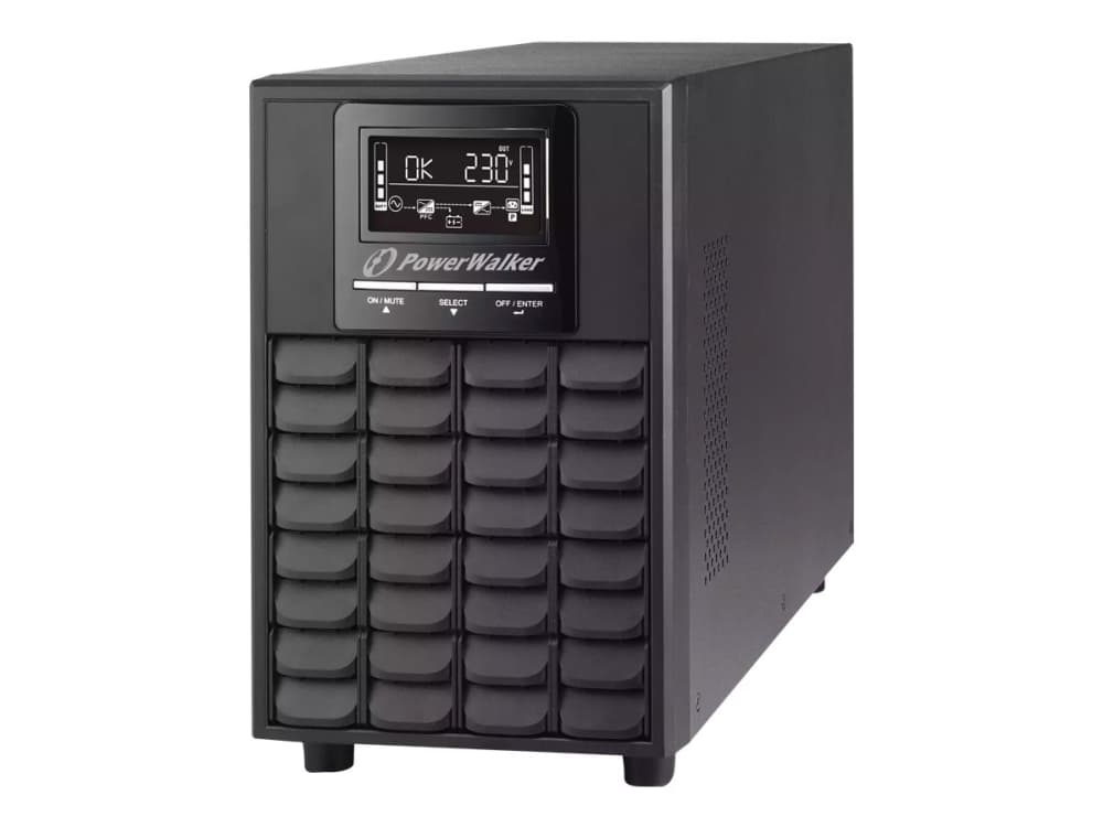 PowerWalker VFI 1000 CG PF1 - UPS - 1000 Watt - 1000 VA 7 At - RS-232, USB - lähtöliitännät: 4