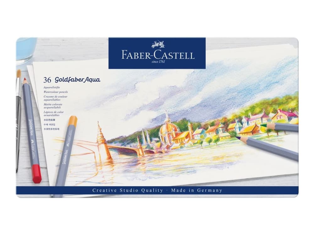 Faber-Castell Goldfaber Aqua, Pehmeä, Monivärinen, 36 kpl