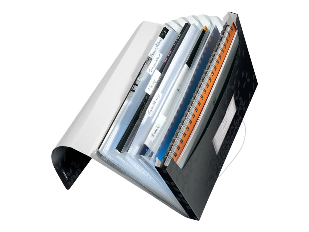 Leitz 45890095, Envelope folder, A4, Polypropeeni (PP), Musta, Maisema/Muotokuva, 250 arkkia