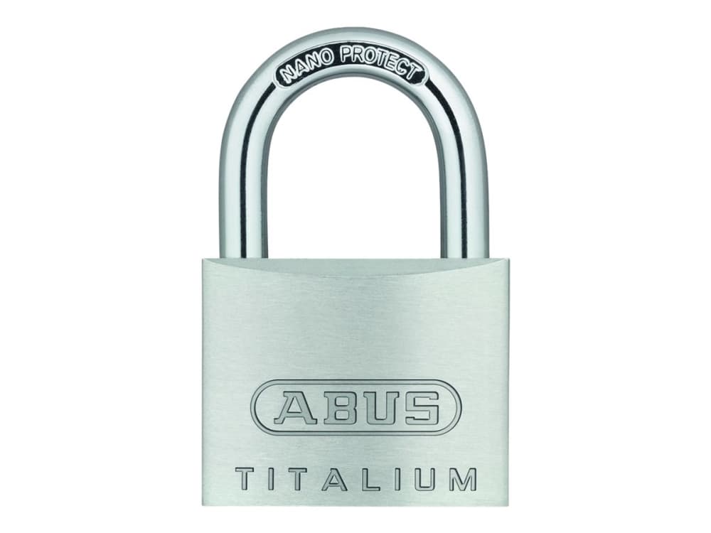 ABUS 64TI/40, Perinteinen riippulukko, Avainlukko, Ei-sarjoitettu avain, Hopea, Alumiini, Karkaistu teräs