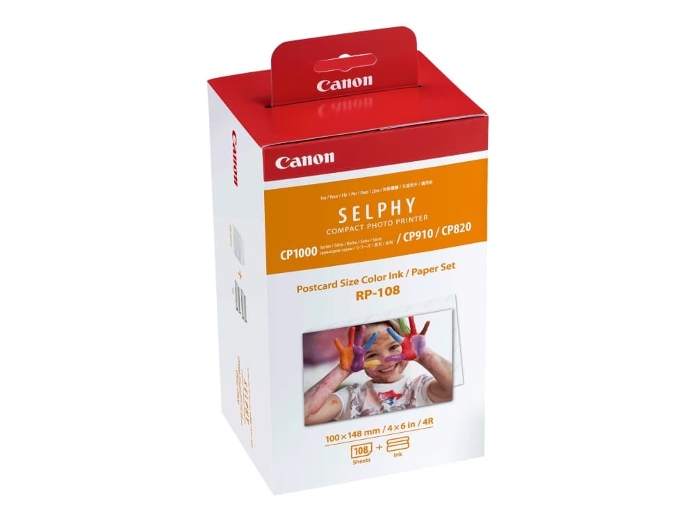 Canon RP-108 - Tulostusnauhakasetti ja paperisarja - Canon SELPHY CP1000, CP1200, CP1300, CP820, CP910, CP1000, CP1200, CP1300, CP820, CP910