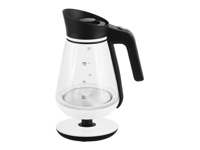 Emerio WK-111898.3, 1,5 L, 2200 W, Musta, Valkoinen, Veden tason ilmaisin, Johdoton