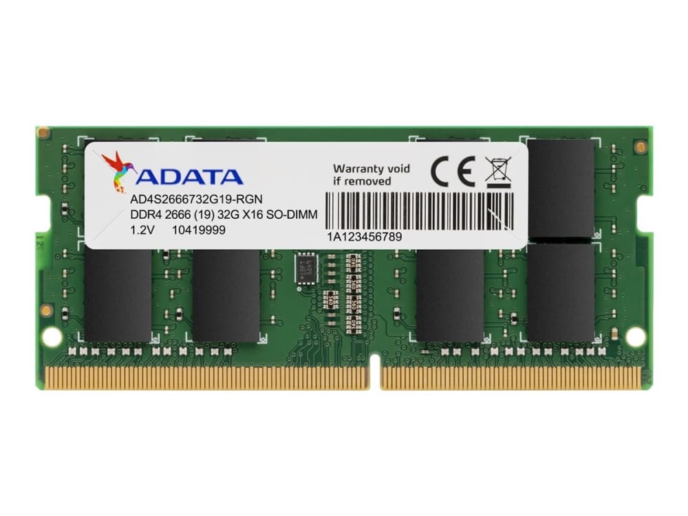 ADATA Premier Series - DDR4 - modul - 32 GB - SO DIMM 260-PIN - 3200 MHz / PC4-25600 - CL22 - 1,2 V - ikke bufferet - ikke-ECC