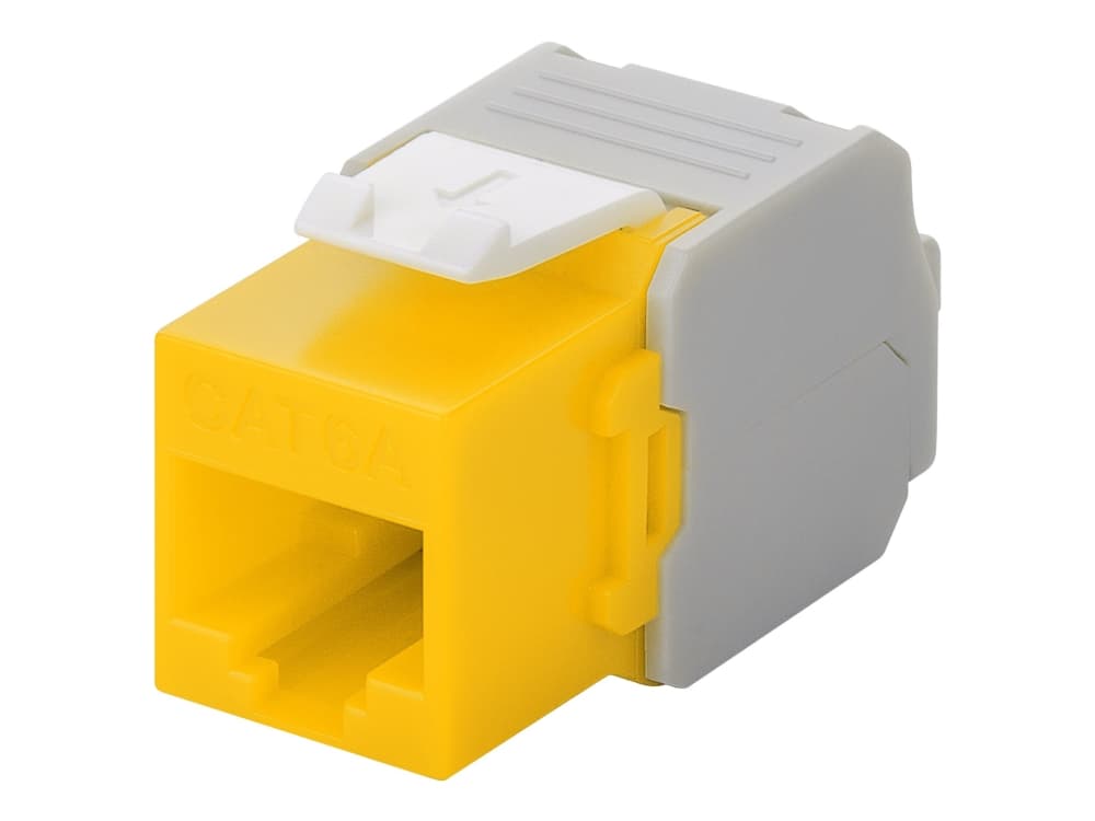 goobay - Modulaariset sisäkkeet - CAT 6a - UTP - RJ-45 - valkoinen, keltainen