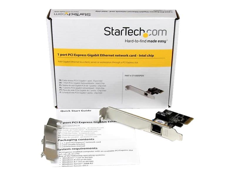 StarTech.com ST1000SPEXI, Sisäinen, Langallinen, PCI Express, Ethernet, 2000 Mbit/s, Musta, Metallinen