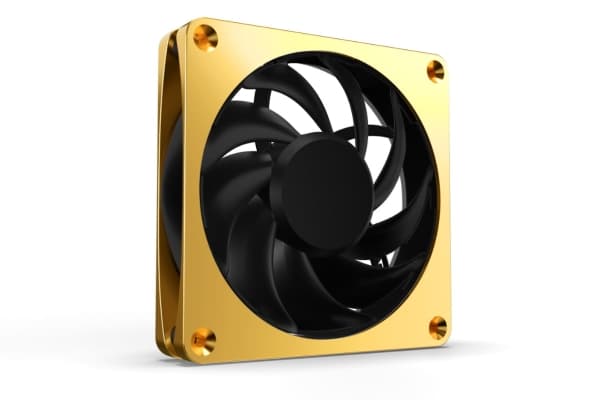 Alphacool 13854, Tuuletinmoduuli, Muovi, Musta, Kultainen, 4-nastainen, 1 tuuletin(t), 12 cm