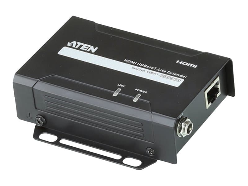 ATEN VE801T, 3840 x 2160 pikseliä, AV-lähetin, 70 m, Musta, HDCP