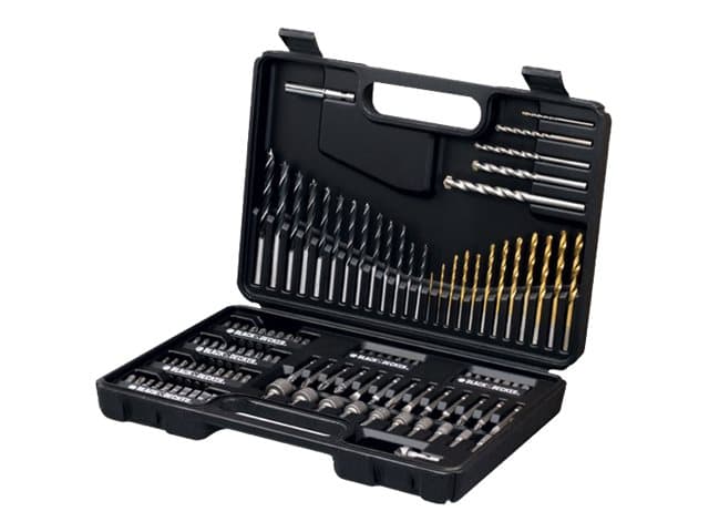 Black & Decker A7200-XJ Titanium - Ruuvimeisseli-, poranterä- ja hylsysarja - 109 kpl