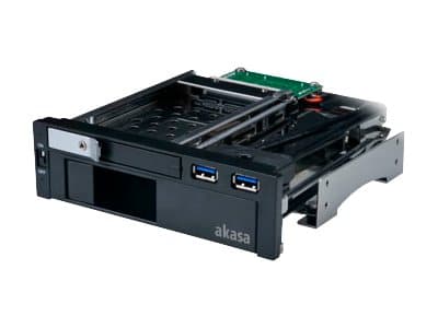 Akasa AK-IEN-01, 2,5/3,5, SATA, Musta, Muovi, Ruostumaton teräs, 6 Gbit/s, 148 mm
