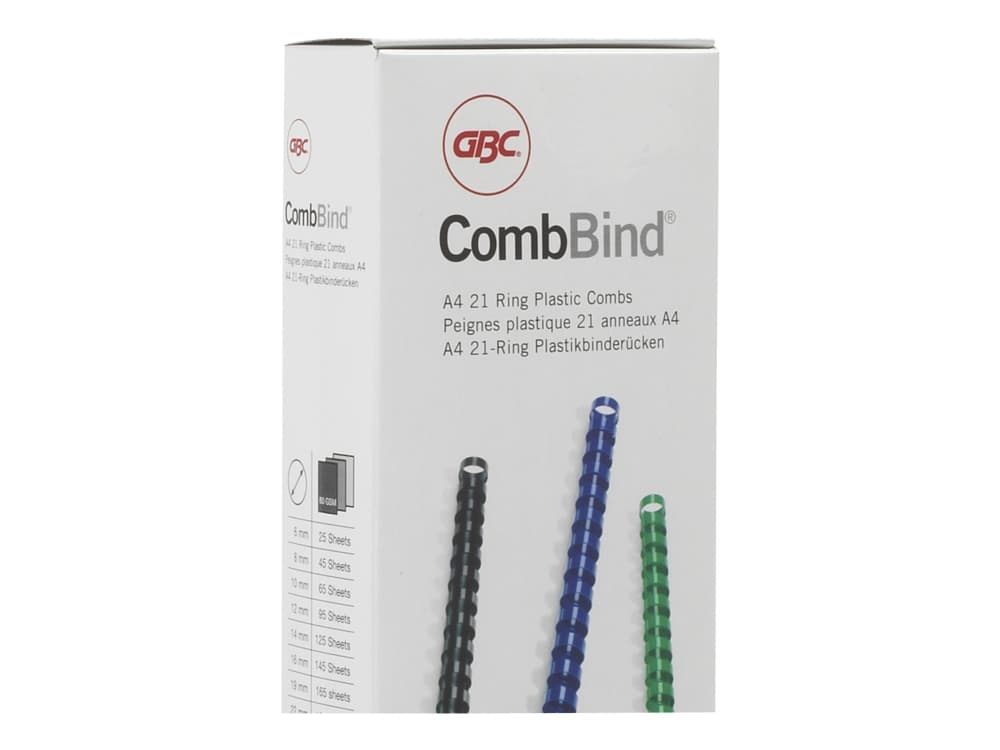 GBC sidontakampa 12mm, musta, 95 arkkia, Polyvinyylikloridi (PVC), A4, 1,2 cm, 550 g