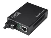 DIGITUS Professional DN-82122 - Valokuitumuuntaja - GigE - 10Base-T, 1000Base-LX, 100Base-TX, 1000Base-T - RJ-45 / SC enkelttilstand - op til 20 km - 1310 (TX) / 1550 (RX) nm