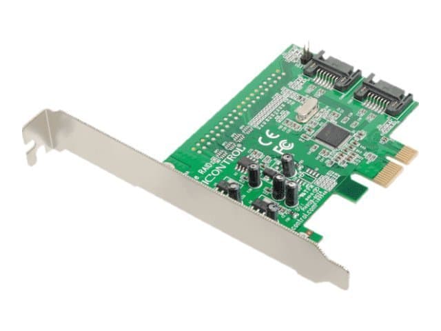Dawicontrol DC 600e RAID - Tallennusohjain (RAID) - 2 lähetintä/kanava - SATA-600 Low Profile - 600 MBps - RAID 0, 1, JBOD - PCI Express 2.0 x1 (DC-600e Raid Blister)