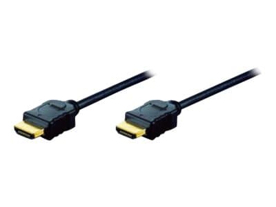 ASSMANN - HDMI-kaapeli Ethernetillä - HDMI-uros HDMI-uros - 10 m - kolminkertaisesti suojattu - musta