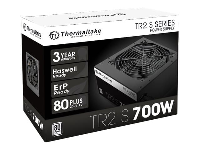 Thermaltake TRS-700AH2NK, 700 W, 230 V, 50 - 60 Hz, 9 A, Aktiivinen, 120 W