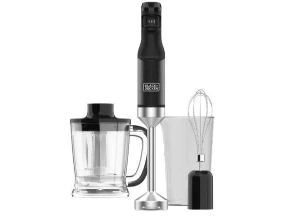 Black & Decker BXHBA1501E, Upotettava sekoitin, 1500 W, musta, Läpinäkyvä