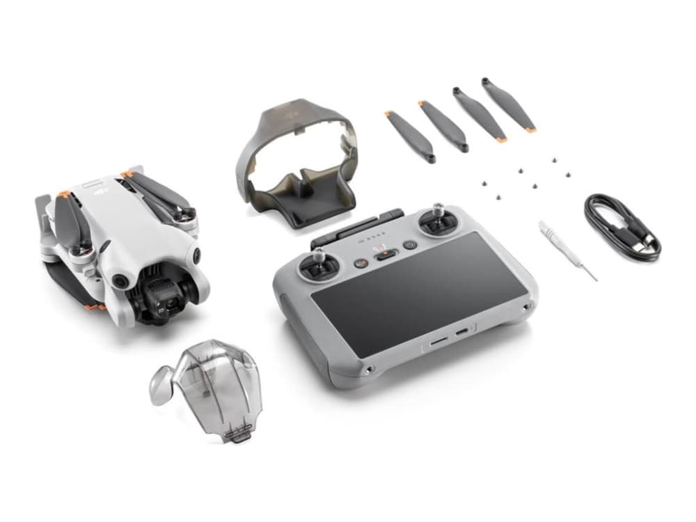 DJI Mini 4 Pro (RC 2), 4 roottoria, 48 MP, 3840 x 2160 pikseliä, 16 m/s, 2590 mAh, Musta, Valkoinen