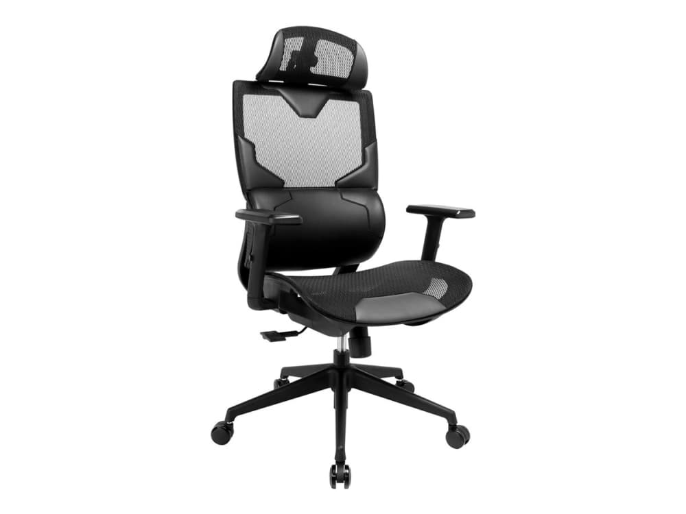 Sandberg ErgoFusion Gaming Chair, Yleispelituoli, 150 kg, Verkkoistuin, Verkkoselkänoja, Musta, Musta