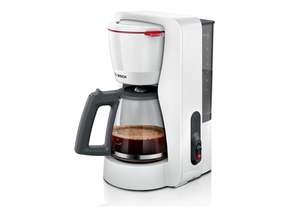 Bosch TKA2M111, Suodatinkahvinkeitin, 1,25 L, Jauhettu kahvi, Valkoinen