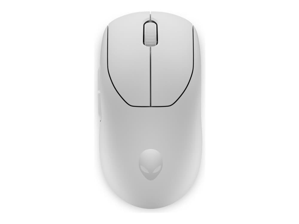Alienware Pro Wireless Gaming Mouse, Molempikätinen, Optinen, RF Wireless + USB Type-C, 26000 DPI, 0,25 ms, Valkoinen