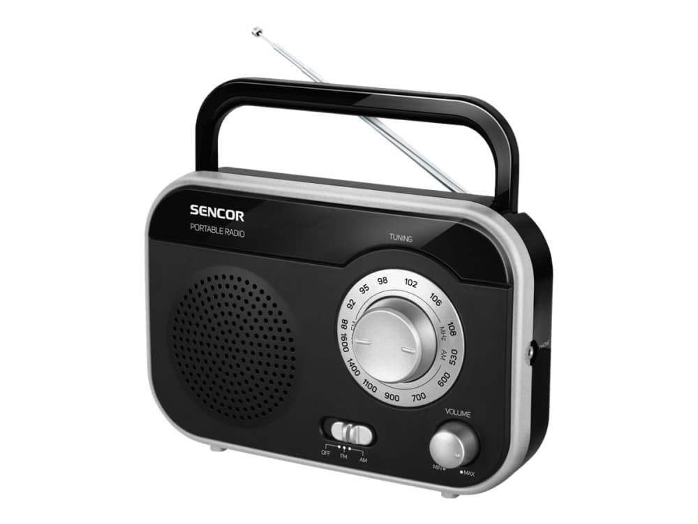 Sencor SRD 210 BS, Henkilökohtainen, Analoginen, AM, FM, 87,5 - 108 MHz, 530 - 1600 kHz, 1 W