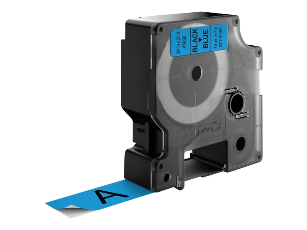 DYMO D1 - vakiopolyesteritarrat - Musta sinisellä -19mm x 7m, Musta sinisellä, Polyesteri, Belgia, -18 - 90 °C, DYMO, LabelManager, LabelWriter 450 DUO