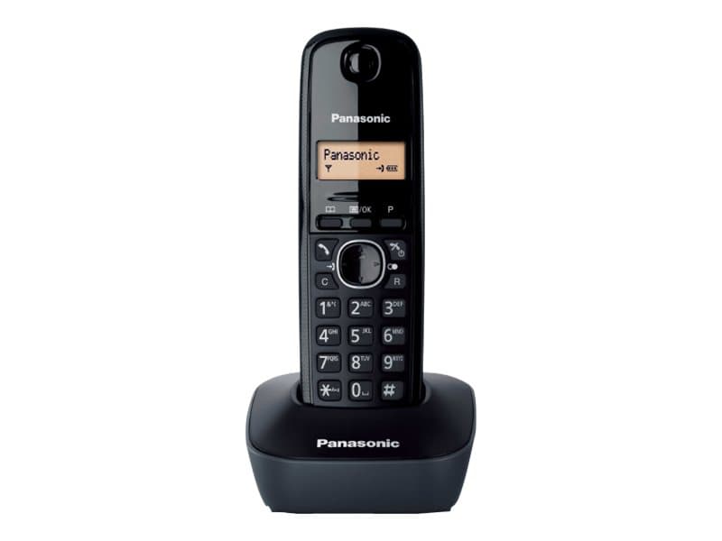 Panasonic KX-TG1611, DECT-puhelin, 50 entries, Soittajan tunnistus, musta