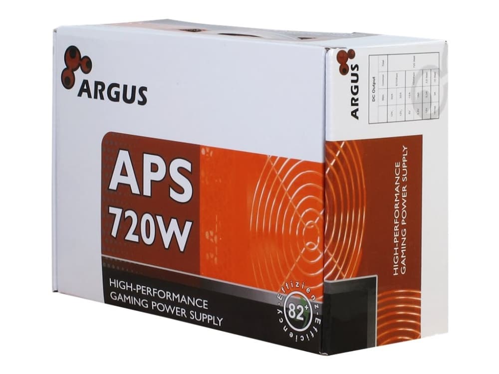 Argus APS-720W - Strømforsyning (sisäinen) - ATX12V 2.31 - AC 115/230 V - 720 Watt - aktiivinen PFC